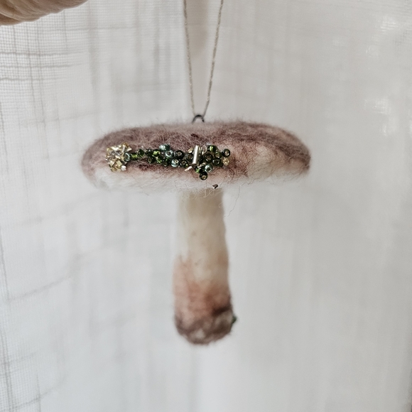 Needle Felt Mushroom Ornament - Picture 4 of 5